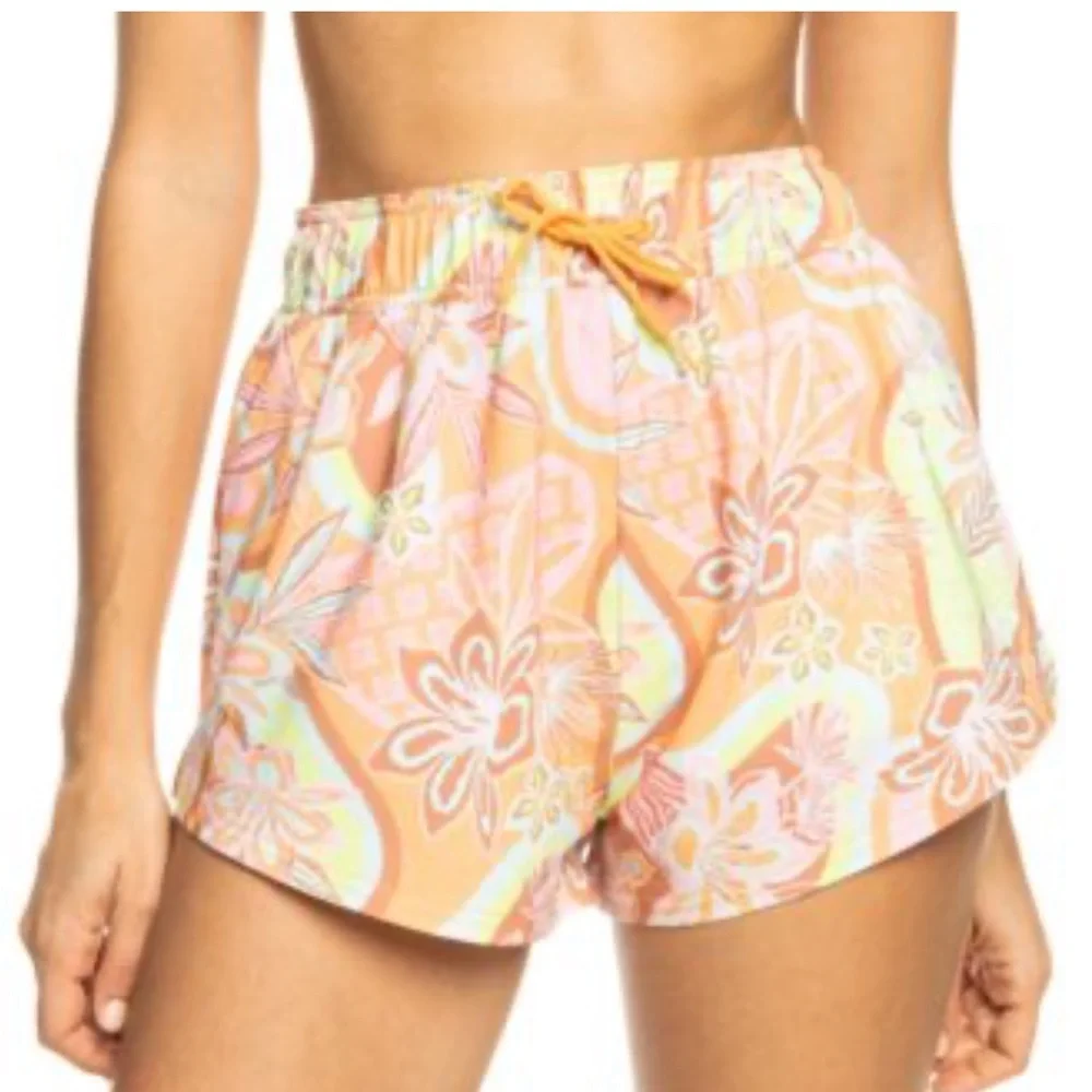 Nwt Roxy junior’s new fashion Tie- waist board shorts size x small - Picture 3 of 8